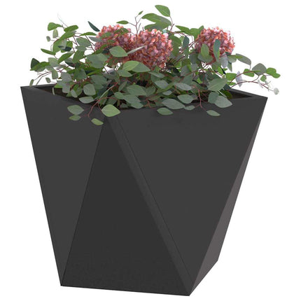 Planteringskärl 2 pcs Svart 30 x 30 x 30 cm Stål