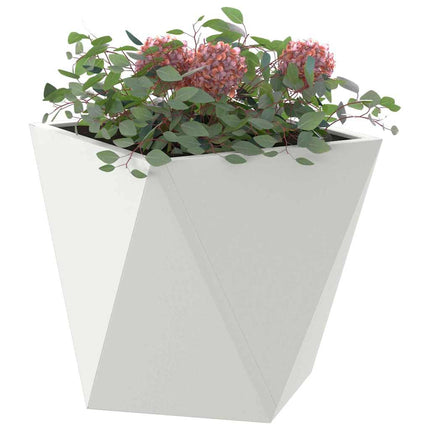 Planteringskärl Vit 30 x 30 x 30 cm Stål