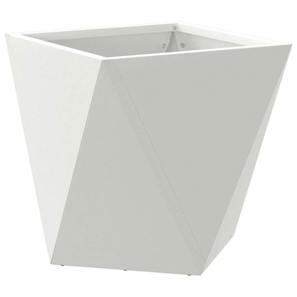 Planteringskärl 2 pcs Vit 30 x 30 x 30 cm Stål