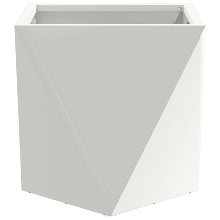 Planteringskärl 2 pcs Vit 30 x 30 x 30 cm Stål