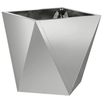 Planteringskärl 2 pcs Silver 30 x 30 x 30 cm Galvaniserat Stål