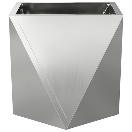 Planteringskärl 2 pcs Silver 30 x 30 x 30 cm Galvaniserat Stål