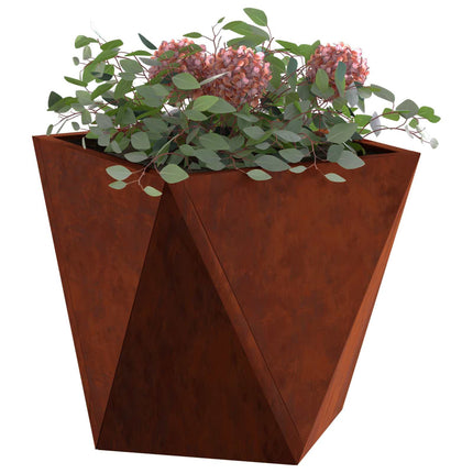 Planteringskärl 2 st Rostig 30 x 30 x 30 cm Väderbeständig stål