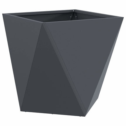 Planteringskärl 2 pcs Antracit 40 x 40 x 40 cm Stål