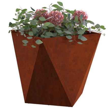 Planteringskärl Rostig 50 x 50 x 50 cm Väderbeständig stål