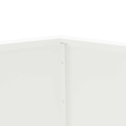 Planteringskärl 2 pcs Vit 100 x 100 x 80 cm Stål