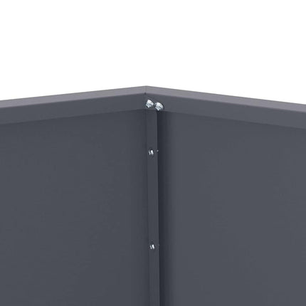 Planteringskärl 2 pcs Antracit 100 x 100 x 80 cm Stål