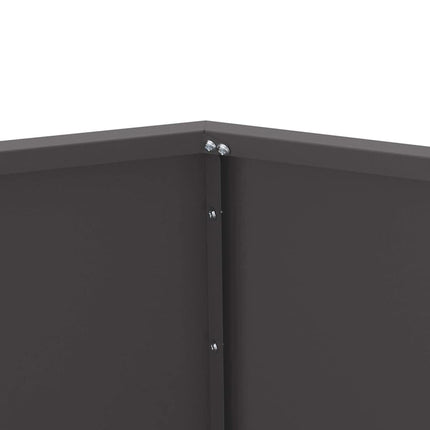 Planteringskärl 2 pcs Svart 75 x 75 x 60 cm Stål