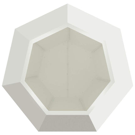 Planteringskärl 2 pcs Vit 75 x 75 x 60 cm Stål