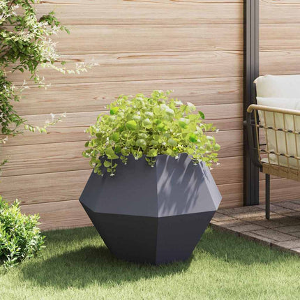 Planteringskärl 2 pcs Antracit 75 x 75 x 60 cm Stål