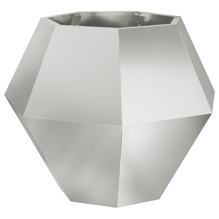 Planteringskärl 2 st Silver 75 x 75 x 60 cm Galvaniserat Stål