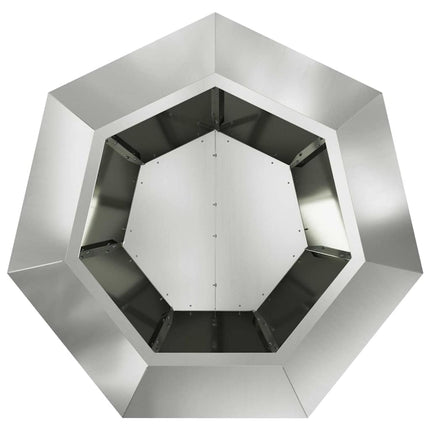 Planteringskärl 2 st Silver 75 x 75 x 60 cm Galvaniserat Stål