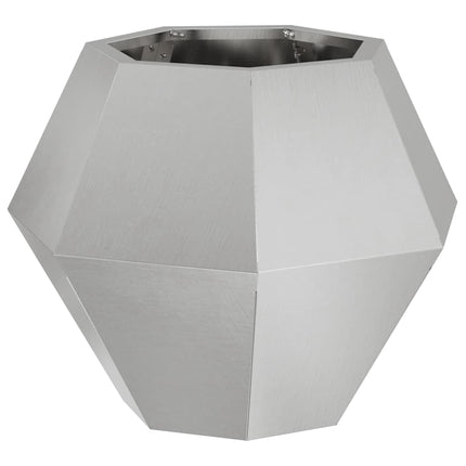 Planteringskärl 2 pcs Silver 50 x 50 x 40 cm Rostfritt stål