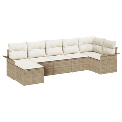 Trädgårdsoffset 7 st Beige konstrotting