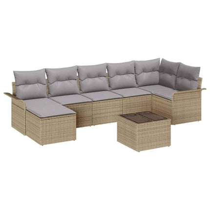 Trädgårdsoffset 8 st Beige konstrotting