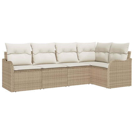 Trädgårdsoffset 5 st Beige konstrotting
