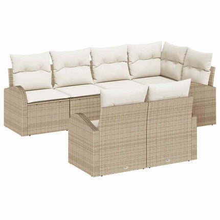 Trädgårdsoffset 7 st Beige och vit konstrotting