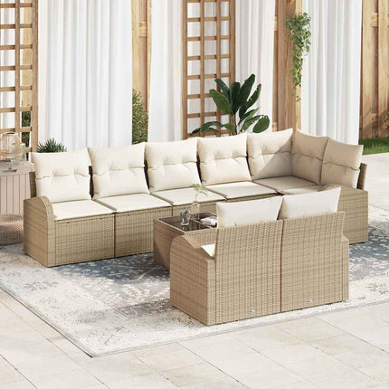 Trädgårdsoffset 9 st Beige och vit konstrotting
