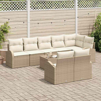 Trädgårdsoffset 9 st Beige och vit konstrotting