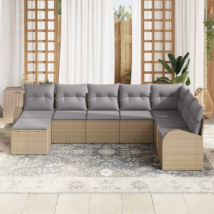 Soffset 8 st Beige och ljusgrå konstrotting