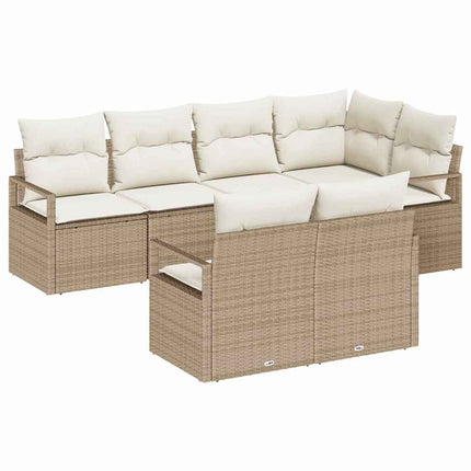 Trädgårdsoffset 7 st Beige och vit konstrotting