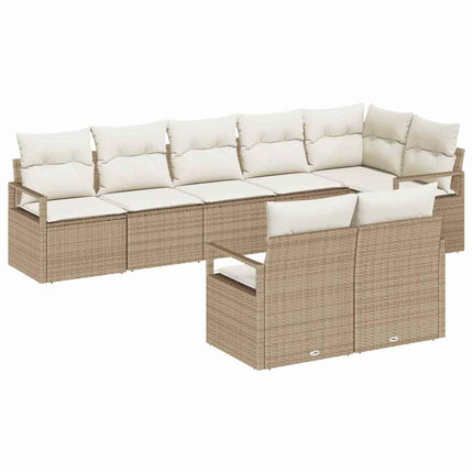 Trädgårdsoffset 8 st Beige och vit konstrotting