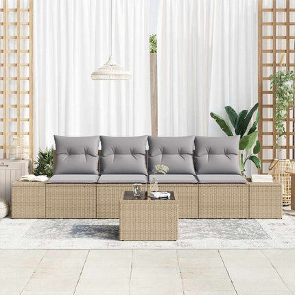 Trädgårdsoffset 5 st Beige och Grå konstrotting