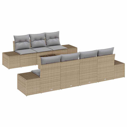 Trädgårdsoffset 8 st Beige och Grå konstrotting