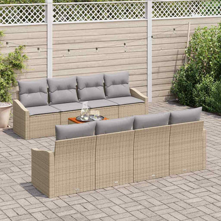 Trädgårdsoffset 9 st Beige och Ljusgrå konstrotting