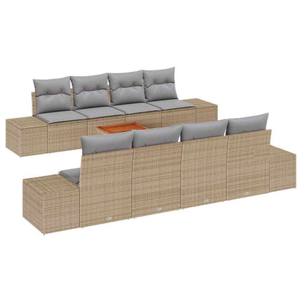 Trädgårdsoffset 9 st Beige och Ljusgrå konstrotting