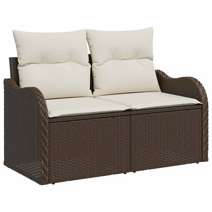 Trädgårdsoffset 7 pcs Brun 234 x 122,5 x 85 cm Poly Rattan