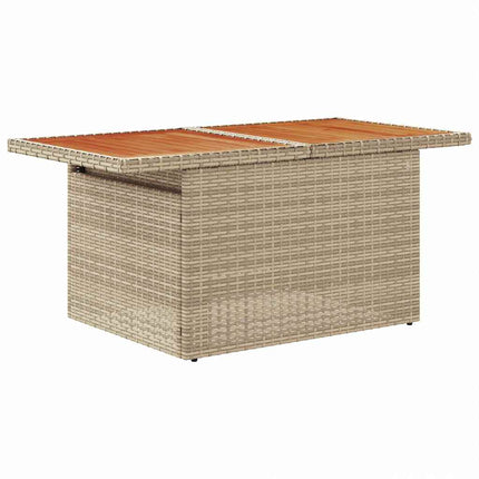 Trädgårdsoffset med lagring 6 pcs Beige Poly rattan