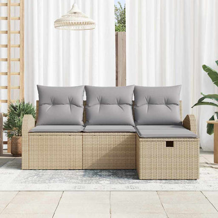 Soffset 4 st Beige och Ljusgrå konstrotting
