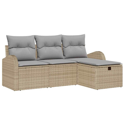 Soffset 4 st Beige och Ljusgrå konstrotting