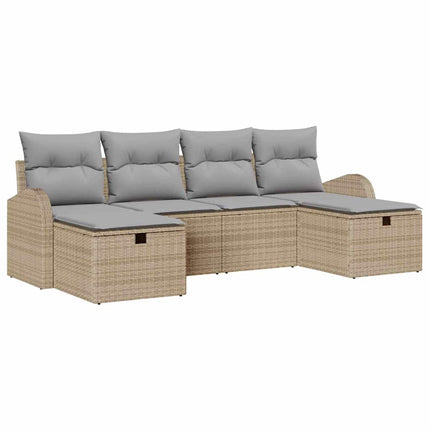 6 st Beige och Ljusgrå