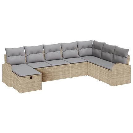 Soffset 8 st beige och ljusgrå konstrotting