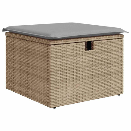 Soffset med kudde 7 pcs Beige och gräddfärgad konstrotting