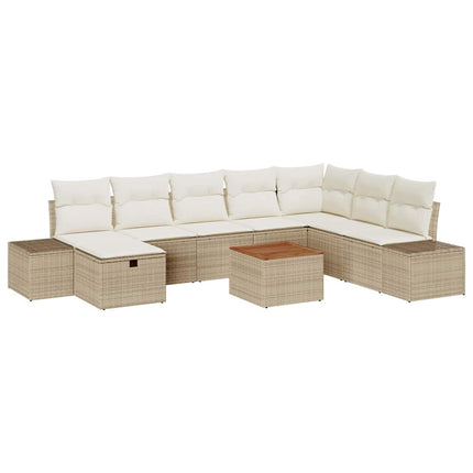 Trädgårdsoffset 9 st Beige konstrotting