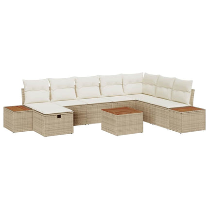 Trädgårdsoffset 9 st Beige konstrotting