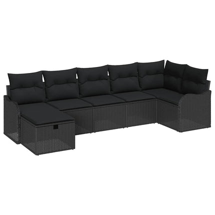 Trädgårdsoffset 7 st Poly rattan