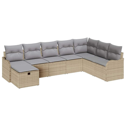Trädgårdsoffset 8 st Beige konstrotting