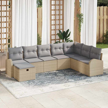 Trädgårdsoffset 8 st Beige konstrotting