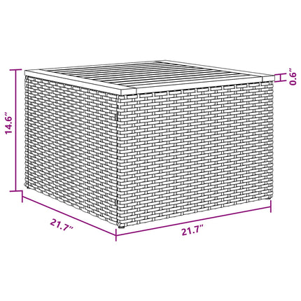 Trädgårdsoffset med kudde 7 pcs Svart Poly rattan