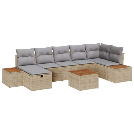 Trädgårdsoffset 8 st Beige konstrotting