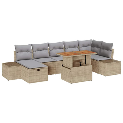 Trädgårdsoffset 8 st Beige konstrotting