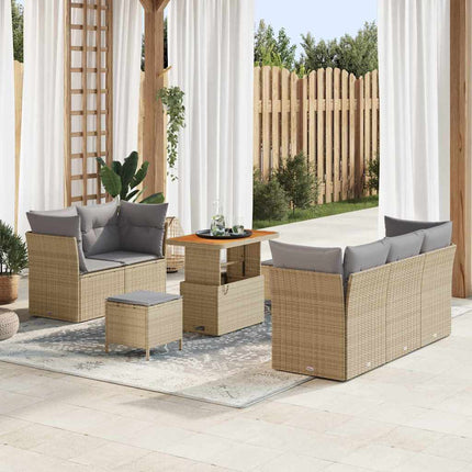 Trädgårdsoffset 8 st Beige konstrotting
