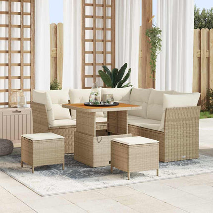 Trädgårdsoffset 8 st Beige konstrotting