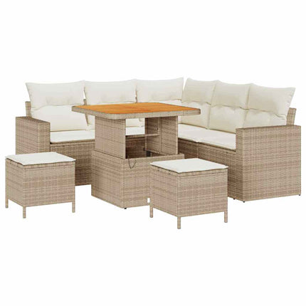 Trädgårdsoffset 8 st Beige konstrotting