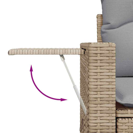 Trädgårdsoffset 10 pcs Beige konstrotting