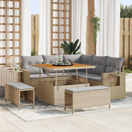 Trädgårdsoffset 8 st Beige konstrotting